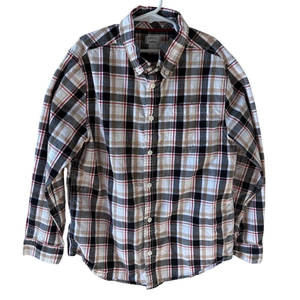 Gymboree Plaid Shirt Dress up Button Down Shirt Boy's Size L 10/12